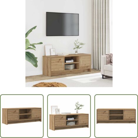 Madera de ingeniería -  Mueble para TV madera de ingeniería roble artisan 102x30x37,5cm