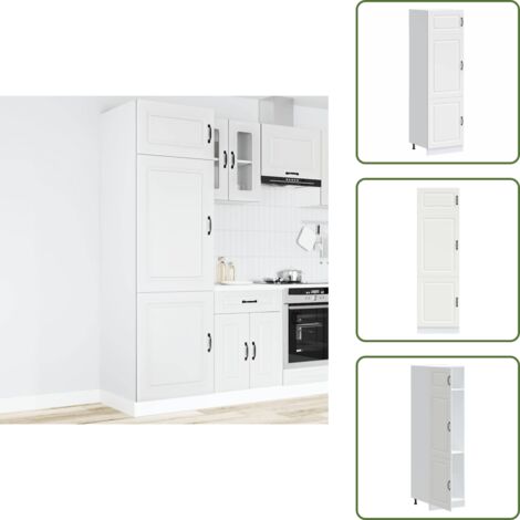 Madera de ingeniería - vidaXL Armario de cocina Kalmar blanco de madera de ingeniería - Cocina organizada