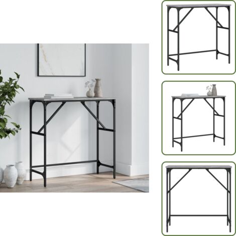 Madera de ingeniería - vidaXL Mesa consola madera de ingeniería gris Sonoma 75x32x75 cm - Mesa de pasillo