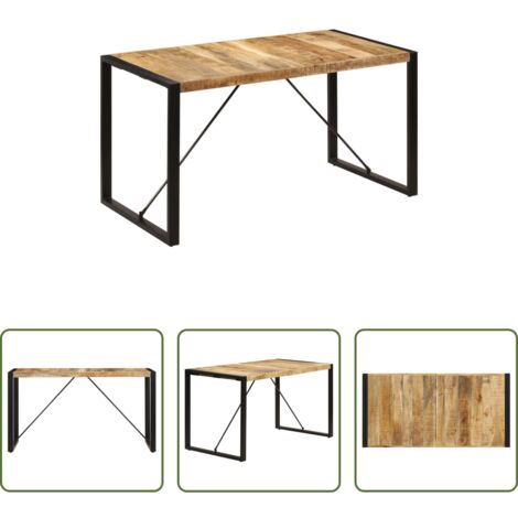 Madera de mango -  Mesa de comedor madera maciza de mango 140x70x75 cm