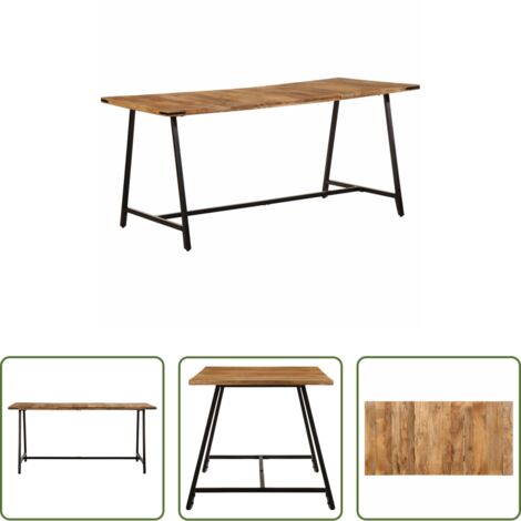 Madera de mango -  Mesa de comedor madera maciza de mango 160x80x75 cm