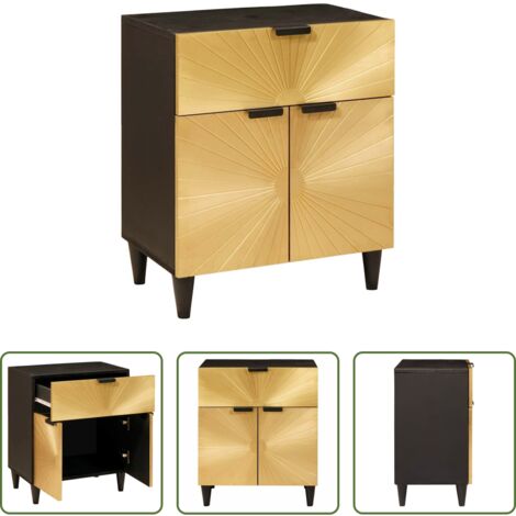 Madera de mango -  Mesita de Noche 50 x 33 x 60 cm Madera de mango maciza