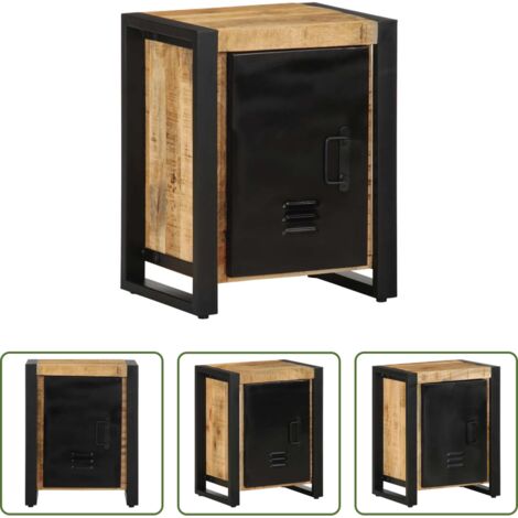 Madera de mango - Mesita de noche madera maciza mango 40x30x51 cm