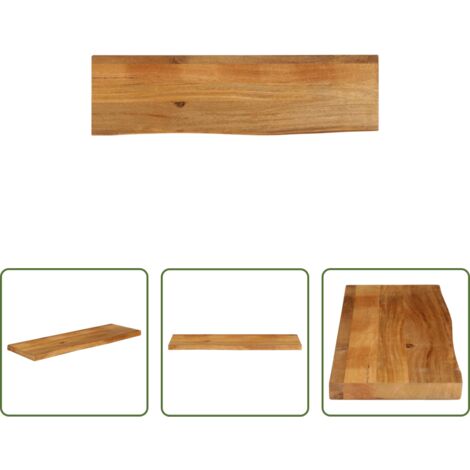 Madera de mango -  Tablero de mesa borde natural madera maciza mango 120x30x2,5 cm