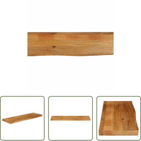 Madera de mango -  Tablero de mesa borde natural madera maciza mango 120x40x3,8 cm