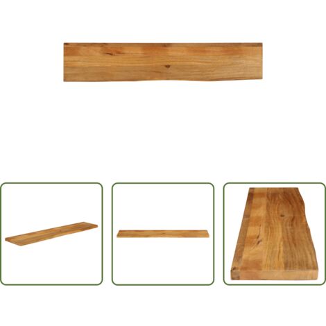 Madera de mango -  Tablero de mesa borde natural madera maciza mango 140x40x2,5 cm
