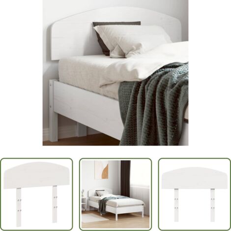 Madera de pino -  Cabecero de cama madera maciza de pino blanco 75 cm