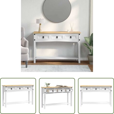 Madera de pino - Mesa Auxiliar Corona 114 x 34,5 x 73 cm Madera de pino macizo