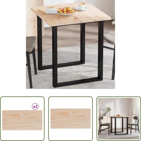 Madera de pino -  Tablero de mesa rectangular 2 uds madera de pino 70x35x2,5 cm