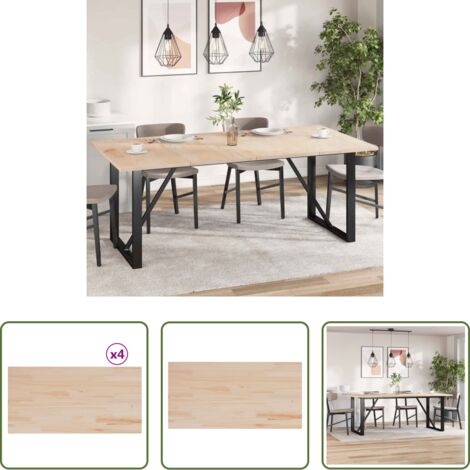 Madera de pino -  Tablero de mesa rectangular 4 uds madera de pino 100x50x2,5 cm