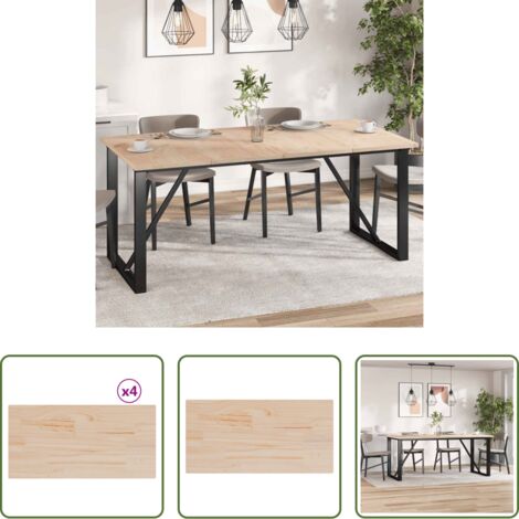 Madera de pino -  Tablero de mesa rectangular 4 uds madera de pino 90x45x2,5 cm