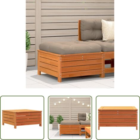 Madera de pino -  Taburete de jardín madera de pino marrón cera 62x63,5x32 cm