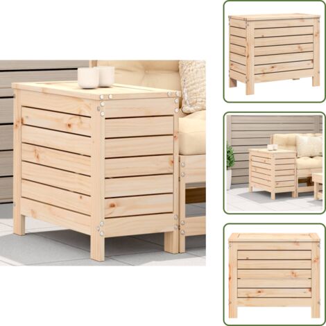 Madera de pino - vidaXL Taburete de jardín madera maciza de pino 62x31,5x52 cm - Silla de jardín maciza