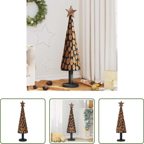 Madera de Teca -  Árbol de Navidad Marrón 120 cm Madera de teca maciza