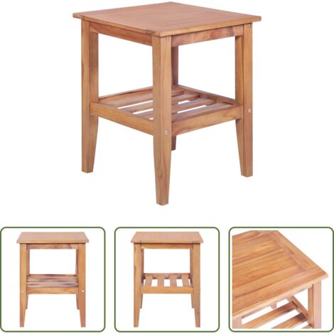 Madera de teca -  Mesa de centro madera maciza de teca 40x40x50 cm