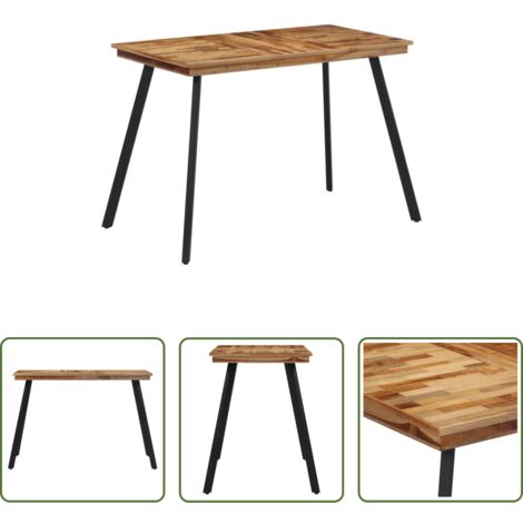 Madera de teca -  Mesa de comedor madera maciza de teca 120x62x76 cm