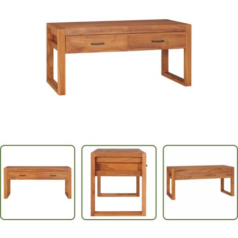 Madera de teca -  Mueble de TV de madera de teca 100x40x45 cm