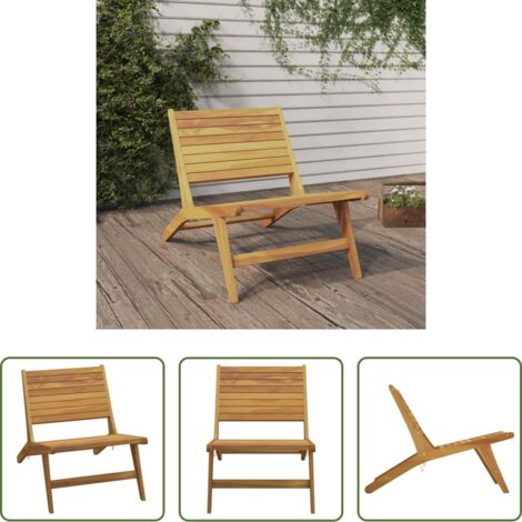 Madera de teca -  Silla de jardín de madera maciza de teca