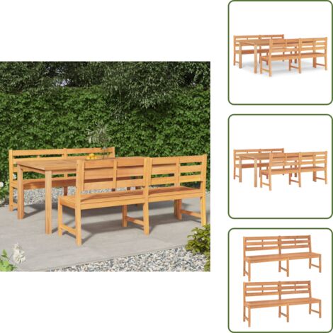 Madera de teca - vidaXL Juego de comedor para jardín 3 pzas madera maciza de teca - Muebles de exterior