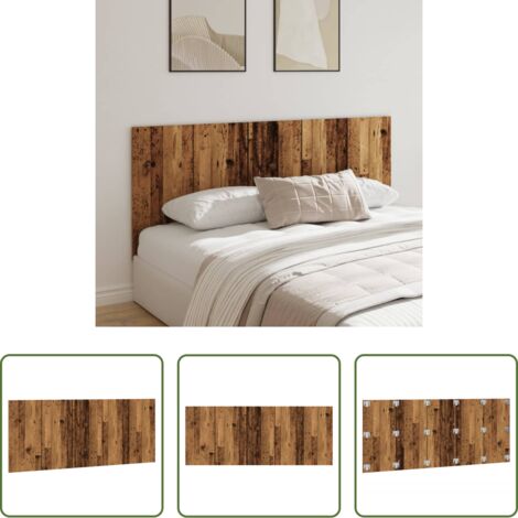 Madera envejecida -  Cabecero de cama madera de ingeniería envejecida 200x1,5x80 cm