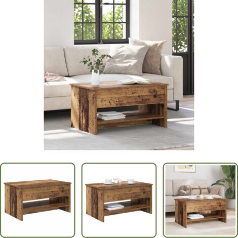 Madera envejecida -  Mesa de Café Madera envejecida 80 x 50,5 x 41,5 cm