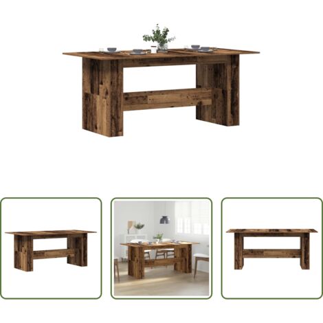 Madera envejecida -  Mesa de comedor de aglomerado madera envejecida 180x90x76 cm