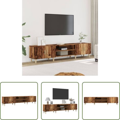 Madera envejecida -  Mueble de TV madera ingeniería madera envejecida 180x31,5x40 cm