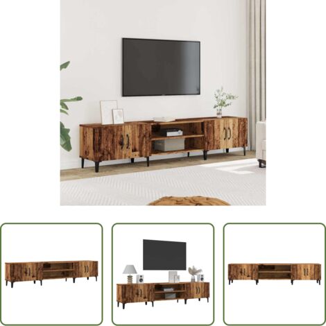 Madera envejecida -  Mueble de TV madera ingeniería madera envejecida 180x31,5x40 cm