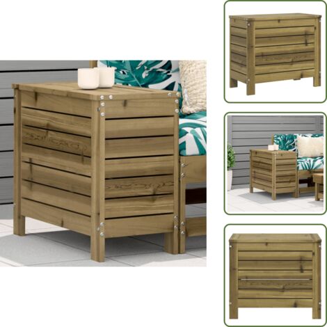 Madera impregnada - vidaXL Taburete de jardín madera de pino impregnada 62x31,5x52 cm - Silla de jardín de pino