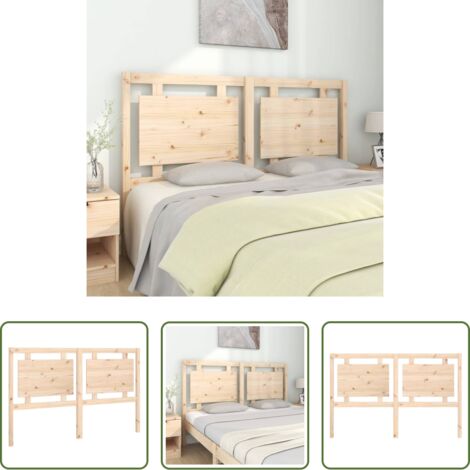 Madera maciza -  Cabecero de cama madera maciza de pino 155,5x4x100 cm