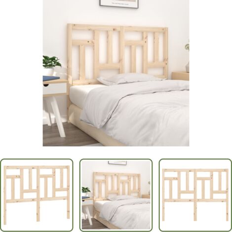Madera maciza -  Cabecero de cama madera maciza de pino 165,5x4x100 cm
