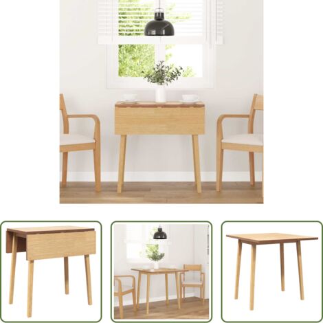 Madera maciza -  Dining Table Natural Solid Wood Rubber