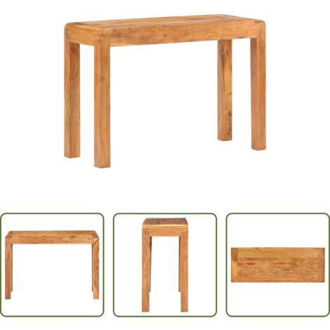 Madera maciza -  Mesa consola madera maciza de acacia acabado miel 110x40x76 cm