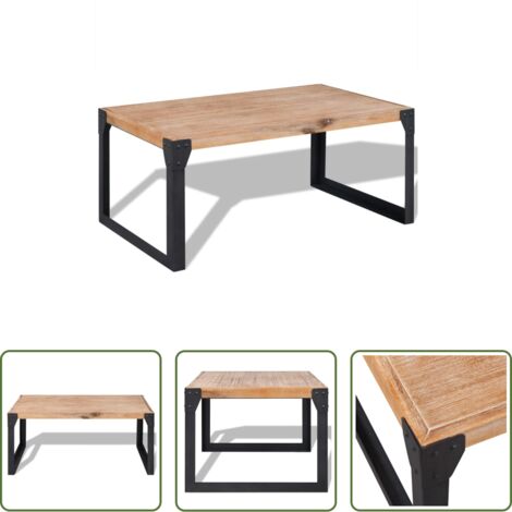 Madera maciza -  Mesa de centro de madera maciza de acacia 100x60x45 cm