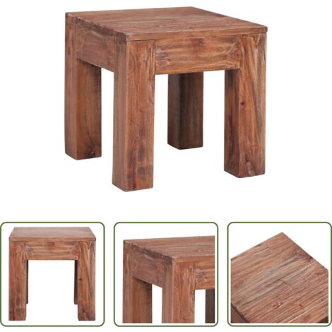 Madera maciza -  Mesa de centro de madera maciza de caoba 30x30x30 cm