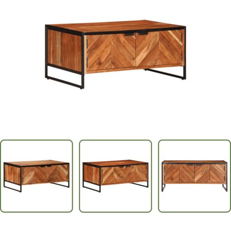Madera maciza -  Mesa de centro madera maciza de acacia 90x55x40 cm