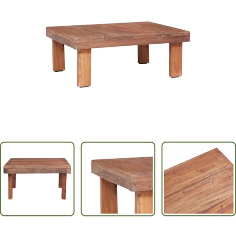 Madera maciza -  Mesa de centro madera maciza de caoba 60x45x23 cm