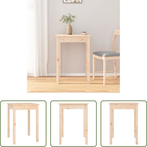Madera maciza -  Mesa de comedor madera maciza de pino 55x55x75 cm