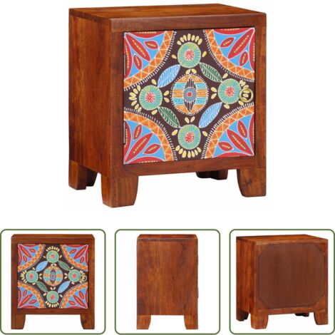 Madera maciza -  Mesita de noche 40x30x45 cm madera maciza de acacia