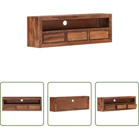 Madera maciza -  Mueble de TV de madera maciza de acacia 120x30x40 cm