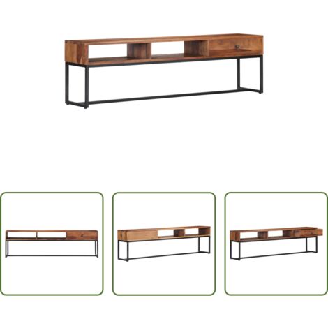 Madera maciza -  Mueble para TV madera maciza de acacia 160x30x45 cm