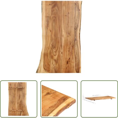 Madera maciza -  Superficie de mesa de madera maciza de acacia  100x(50-60)x2,5 cm