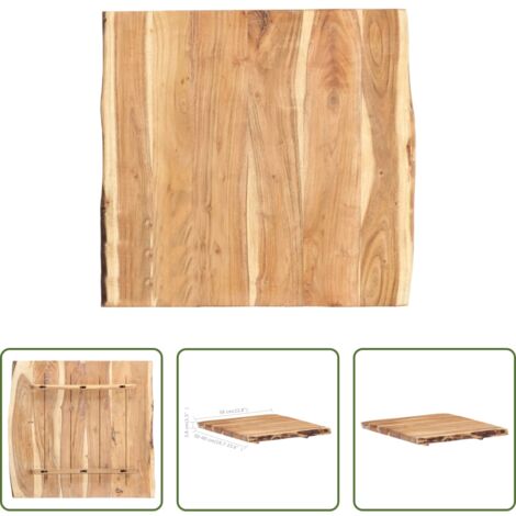 Madera maciza -  Superficie de mesa de madera maciza de acacia 58x(50-60)x3,8 cm