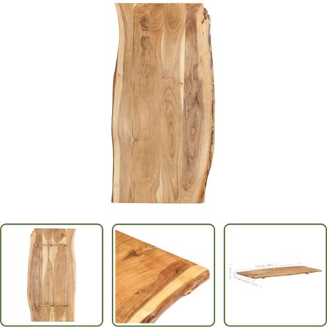 Madera maciza -  Superficie de mesa madera maciza de acacia 118x(50-60)x2,5 cm