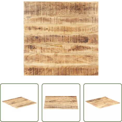 Madera maciza -  Superficie de mesa madera maciza de mango 15-16 mm 70x70 cm