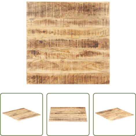 Madera maciza -  Superficie de mesa madera maciza de mango 15-16 mm 80x80 cm