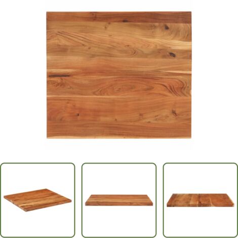Madera maciza -  Tablero de mesa rectangular madera maciza acacia 90x80x3,8 cm