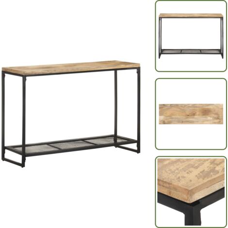 Madera maciza - vidaXL Mesa consola de madera maciza de mango 110x35x75 cm - Mango