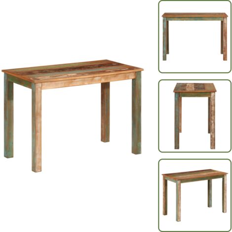 Madera maciza - vidaXL Mesa de comedor madera maciza reciclada 110x55x76 cm - Mesa de comedor de madera