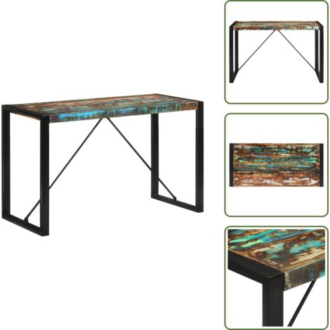 Madera maciza - vidaXL Mesa de comedor madera maciza reciclada 120x55x76 cm - Mesa de comedor de madera